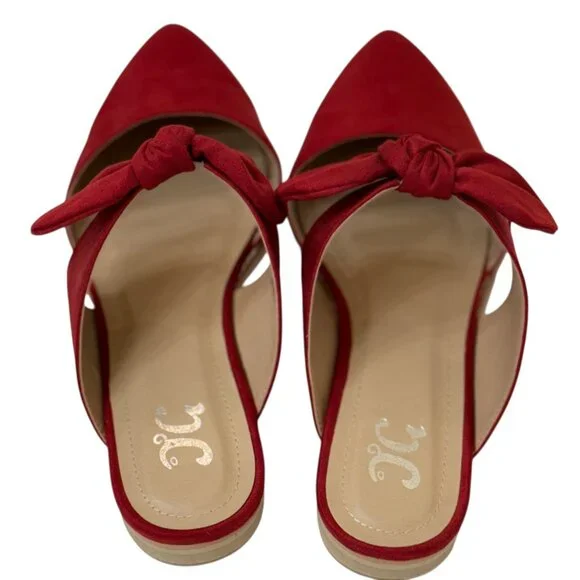 Journee Collection Telulah Bow Flat Mules (NWOB) - Picture 7 of 9